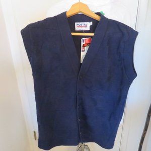 SFKM Women's Navy Blue Postal Approved Sleeveless Sweater Vest Size S USA Made